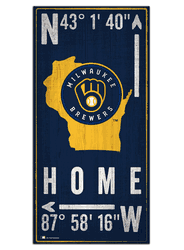 Milwaukee Brewers Coordinate 6x12 Sign