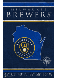 Milwaukee Brewers Coordinates 17x26
