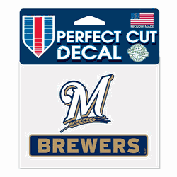 Milwaukee Brewers Decal 4.5x5.75 Perfect Cut Color