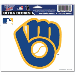 Milwaukee Brewers Decal 5x6 Multi Use Color Retro Logo Design