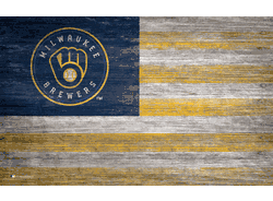 Milwaukee Brewers Distressed Flag 11x19
