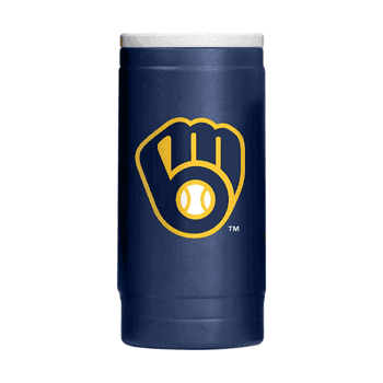 Milwaukee Brewers Flipside Powder Coat Slim Can Coolie