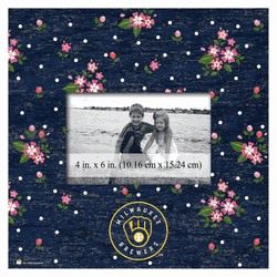Milwaukee Brewers Floral 10x10 Frame