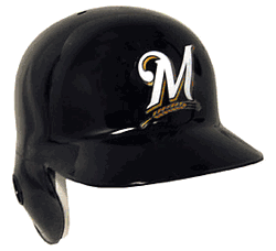 Milwaukee Brewers Full Size Official Left Handed  Batting Helmet Regular