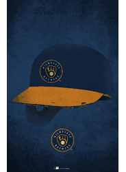 Milwaukee Brewers Ghost Helmet 17x26