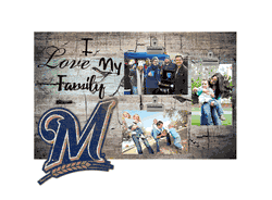 Milwaukee Brewers I Love my Family Clip Frame