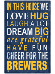 Milwaukee Brewers In This House Sign