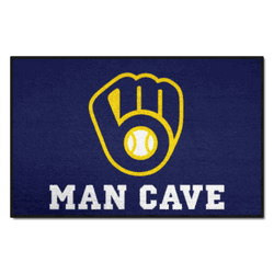 Milwaukee Brewers Man Cave Starter Mat Accent Rug - 19in. x 30in.