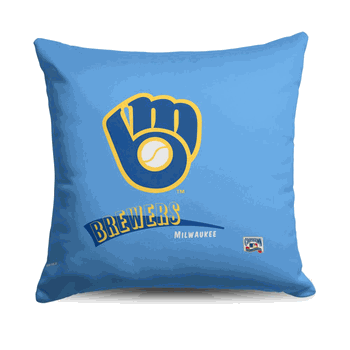 Milwaukee Brewers MLB CC Throwback Throw Pillow