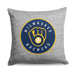 Milwaukee Brewers MLB Primary Sweatshirt PIllow 16 Inches