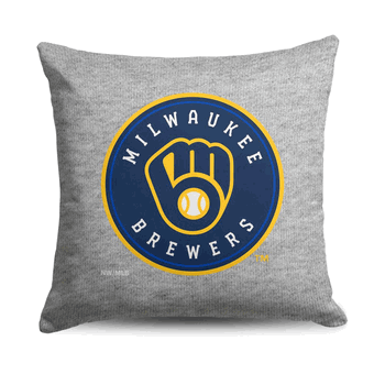 Milwaukee Brewers MLB Primary Sweatshirt PIllow 16 Inches