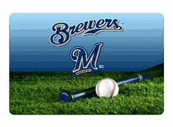 Milwaukee Brewers Pet Bowl Mat Team Color Baseball Size Large CO