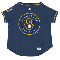 Milwaukee Brewers Pet Stretch Jersey  - Extra Small