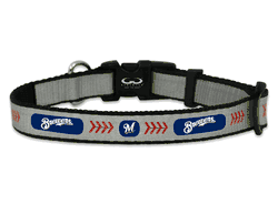 Milwaukee Brewers Reflective Toy Baseball Collar  CO