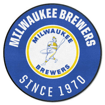 Milwaukee Brewers Roundel Rug - 27in. Diameter1970