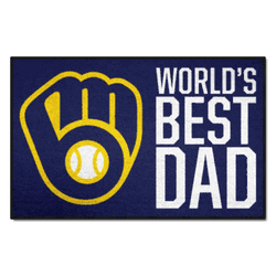 Milwaukee Brewers Starter Mat Accent Rug - 19in. x 30in. World's Best Dad Starter Mat