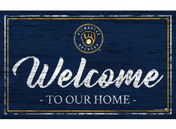 Milwaukee Brewers Team Color Welcome 11x19 Sign
