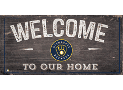 Milwaukee Brewers Welcome Distressed Sign