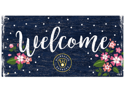 Milwaukee Brewers Welcome Floral 6x12 Sign