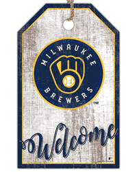 Milwaukee Brewers Welcome Team Tag 11x19 Sign