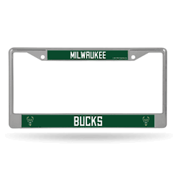 Milwaukee Bucks  12" x 6" Chrome Frame With Decal Inserts