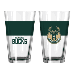 Milwaukee Bucks 16oz Colorblock Pint Glass