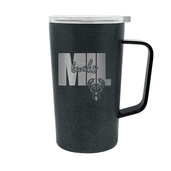 Milwaukee Bucks 18oz Onyx Hustle Travel Mug