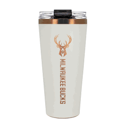 Milwaukee Bucks 32oz Crme and Copper Big Slim Tumbler with Straw