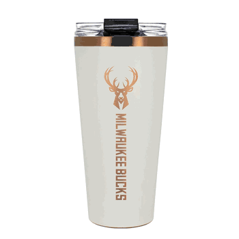 Milwaukee Bucks 32oz Crme and Copper Big Slim Tumbler with Straw