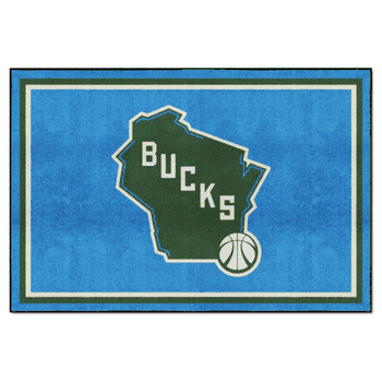 Milwaukee Bucks 5ft. x 8 ft. Plush Area Rug