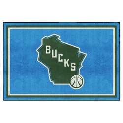Milwaukee Bucks 5ft. x 8 ft. Plush Area Rug