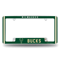 Milwaukee Bucks Alternate Design All Over Chrome Frame