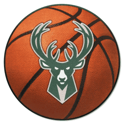 Milwaukee Bucks Basketball Rug - 27in. Diameter