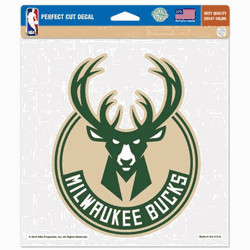 Milwaukee Bucks Decal 8x8 Perfect Cut Color