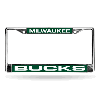 Milwaukee Bucks Green Laser Chrome Frame