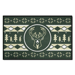 Milwaukee Bucks Holiday Sweater Starter Mat Accent Rug - 19in. x 30in.
