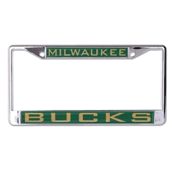 Milwaukee Bucks License Plate Frame - Inlaid
