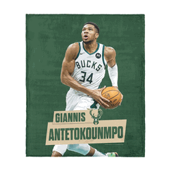 Milwaukee Bucks NBA Giannis Antetokounmpo Silk Touch Throw Blanket 50 x 60 inches