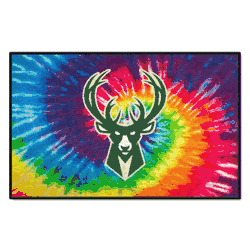 Milwaukee Bucks Tie Dye Starter Mat Accent Rug - 19in. x 30in.