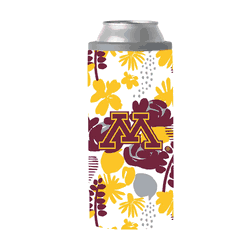 Minnesota Golden Gophers 12oz Floral Slim Can Coolie