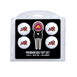 Minnesota Golden Gophers 4 Ball Gift Set + Divot Tool & Marker
