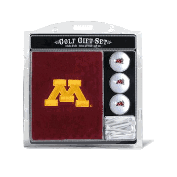 Minnesota Golden Gophers Embroidered Towel Golf Gift Set