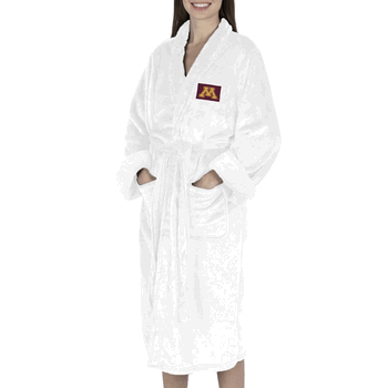 Minnesota Golden Gophers NCAA White Out Silk Touch Robe Small/Medium