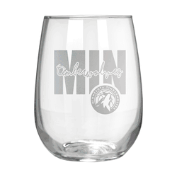 Minnesota Timberwolves 17oz Stemmless Wine Glass