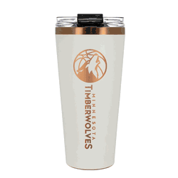 Minnesota Timberwolves 32oz Crme and Copper Big Slim Tumbler with Straw