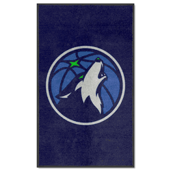 Minnesota Timberwolves 3X5 High-Traffic Mat with Durable Rubber Backing - Portrait Orientation