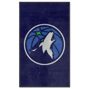 Minnesota Timberwolves 3X5 High-Traffic Mat with Durable Rubber Backing - Portrait Orientation