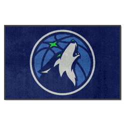 Minnesota Timberwolves 4X6 High-Traffic Mat with Durable Rubber Backing - Landscape Orientation