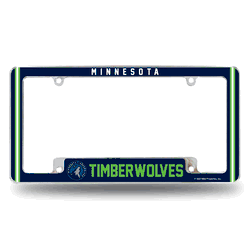 Minnesota Timberwolves Alternate Design All Over Chrome Frame