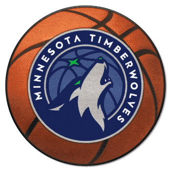 Minnesota Timberwolves Basketball Rug - 27in. Diameter
